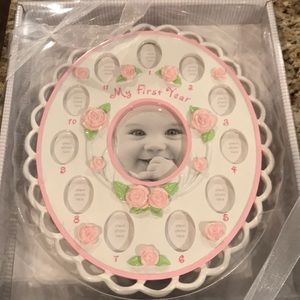1st year baby girl picture frame.